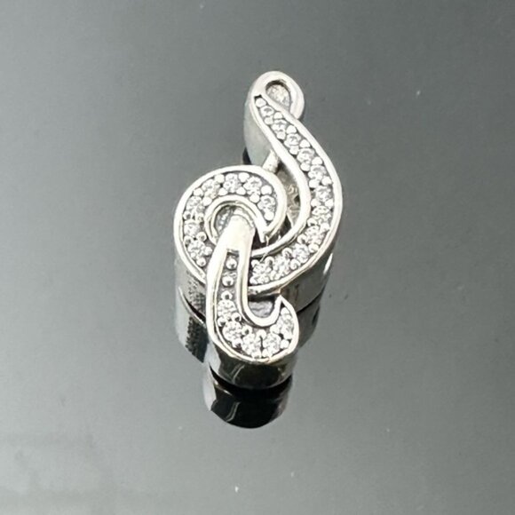 PANDORA Sweet Music Treble Clef Charm Sterling Silver in a gift box #88 - Picture 1 of 4
